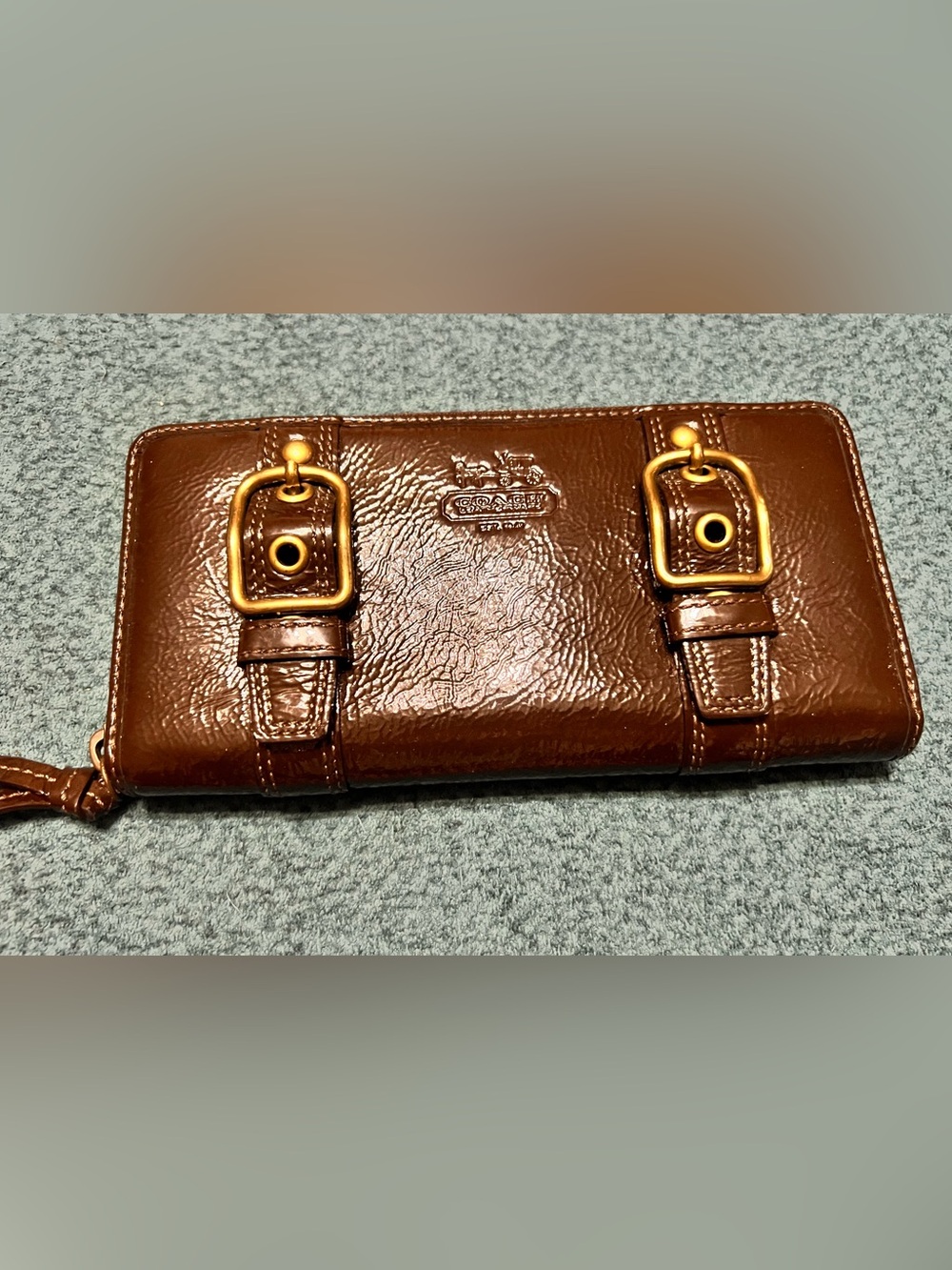 Coach Zoe Buckle Zip-Around Wallet